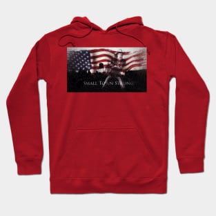 jason silhouette over small town sunrise Hoodie